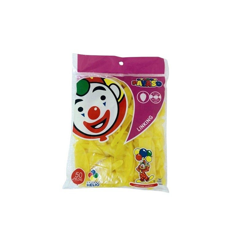 GLOBO LINKING TRANSPARENTES 50PZ