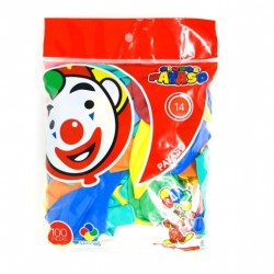 GLOBO REDONDO No.14 SURTIDO 100PZ