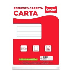 HOJA DE REPUESTO PARA CARPETA CARTA 100H
