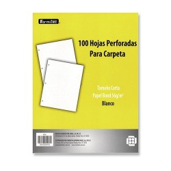 HOJAS DE REPUESTO PARA CARPETA CARTA 100H
