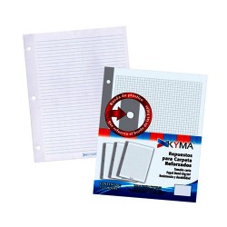 HOJAS DE REPUESTO PARA CARPETA CARTA CON REFUERZO 100H