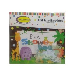 INVITACION DOBLE BABY SHOWER C/8