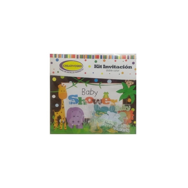 INVITACION DOBLE BABY SHOWER C/8