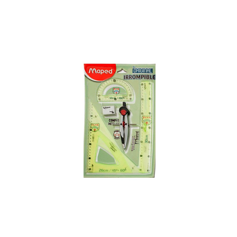 JUEGO DE GEOMETRIA IRROMPIBLE STOP CON COMPAS