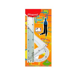 JUEGO DE GEOMETRIA CON COMPAS Y ADAPTADOR TYNS