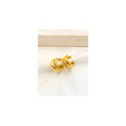 Arracada Ondas Zirconias Acero