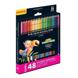 LAPICES DE COLORES PRISMACOLOR JR DOBLE PUNTA 24 PIEZAS/48 COLORES