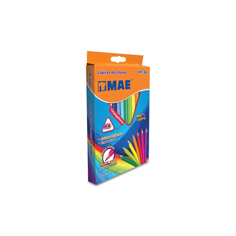 LAPIZ DE COLOR TRIANGULAR 36 PZ