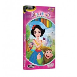 LAPIZ DE COLOR BLANCA NIEVES LARGO 12PZ