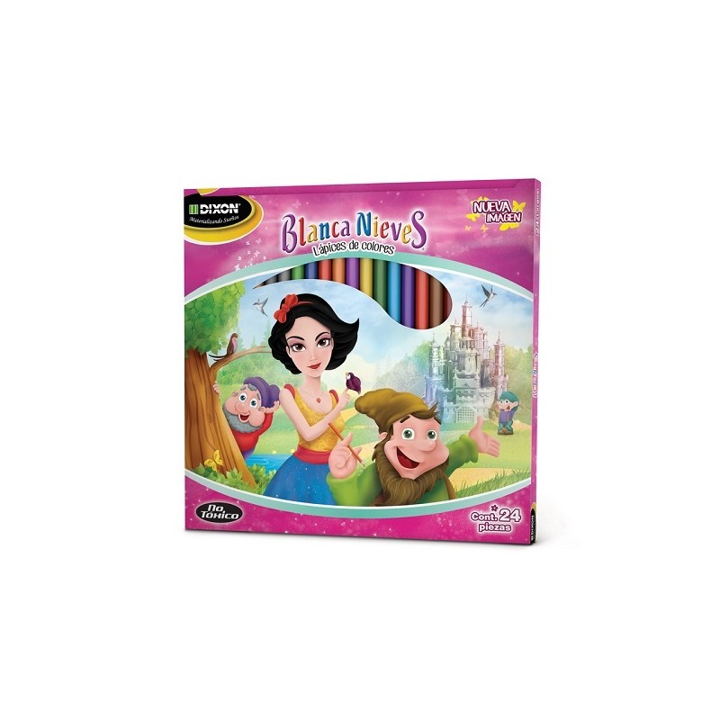 LAPIZ DE COLOR BLANCA NIEVES LARGO 24PZ