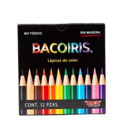 LAPIZ DE COLOR CORTOS BACOIRIS 12PZ