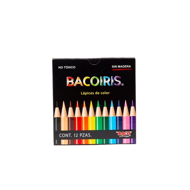 LAPIZ DE COLOR CORTOS BACOIRIS 12PZ