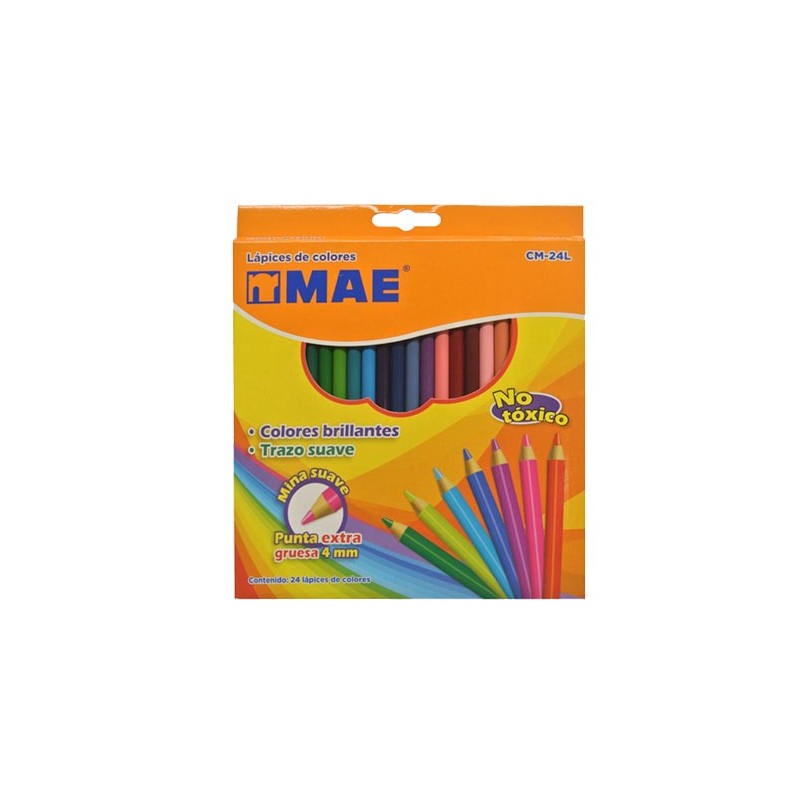 LAPIZ DE COLOR LARGO 24PZ