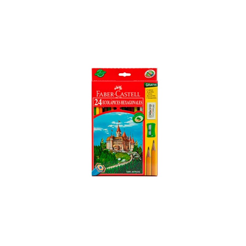 LAPIZ DE COLOR HEXAGONAL 24PZ