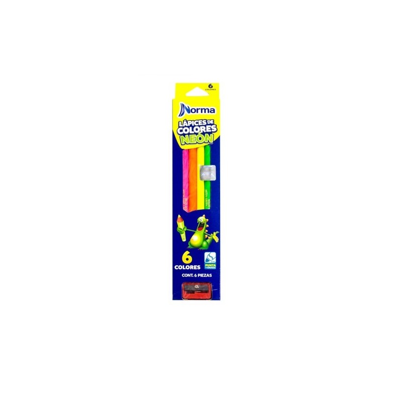 LAPIZ DE COLOR NEON 6PZ