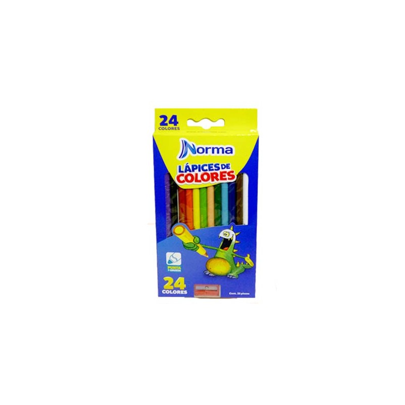 LAPIZ DE COLOR NORMA REDONDO 24PZ