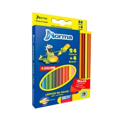 LAPIZ DE COLOR NORMA REDONDO 24+4PZ
