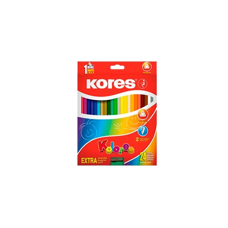 LAPIZ DE COLOR TRIANGULAR 3MM 24PZ