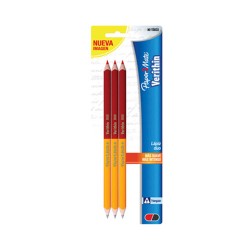 LAPIZ DUO TRIANGULAR VERITHIN GRAFITO/ROJO 3 PZ