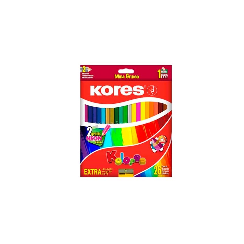 LAPIZ DE COLOR TRIANGULAR 4MM 26PZ
