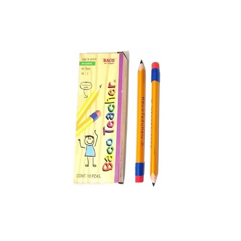 LAPIZ ENTRENADOR BACOTEACHER AMARILLO 10PZ