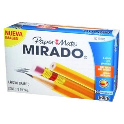 LAPIZ GRAFITO HEXAGONAL 2 1/2 MIRADO 72PZ