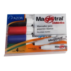 MARCADOR PARA PIZARRON DIDACTICO SURTIDO 4PZ