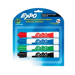 MARCADOR PARA PIZARRON EXPO SURTIDO 4PZ