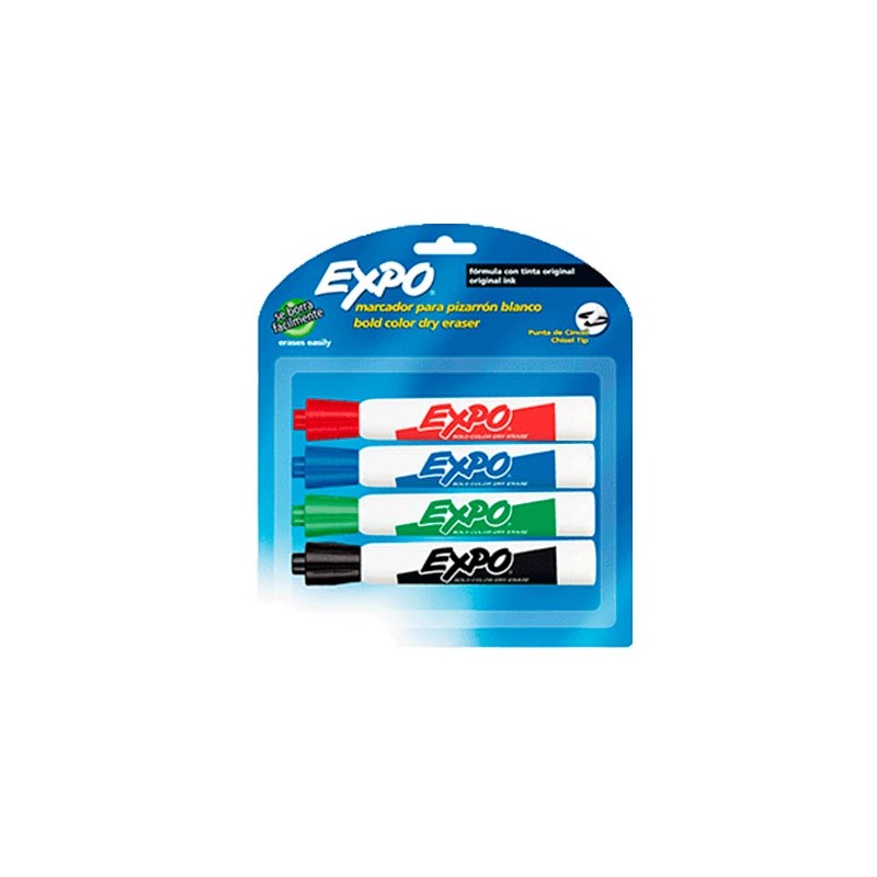MARCADOR PARA PIZARRON EXPO SURTIDO 4PZ