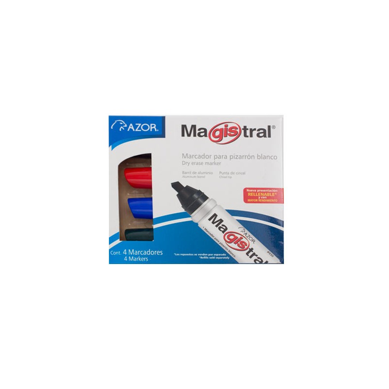 MARCADOR PARA PIZARRON SURTIDO 4PZ