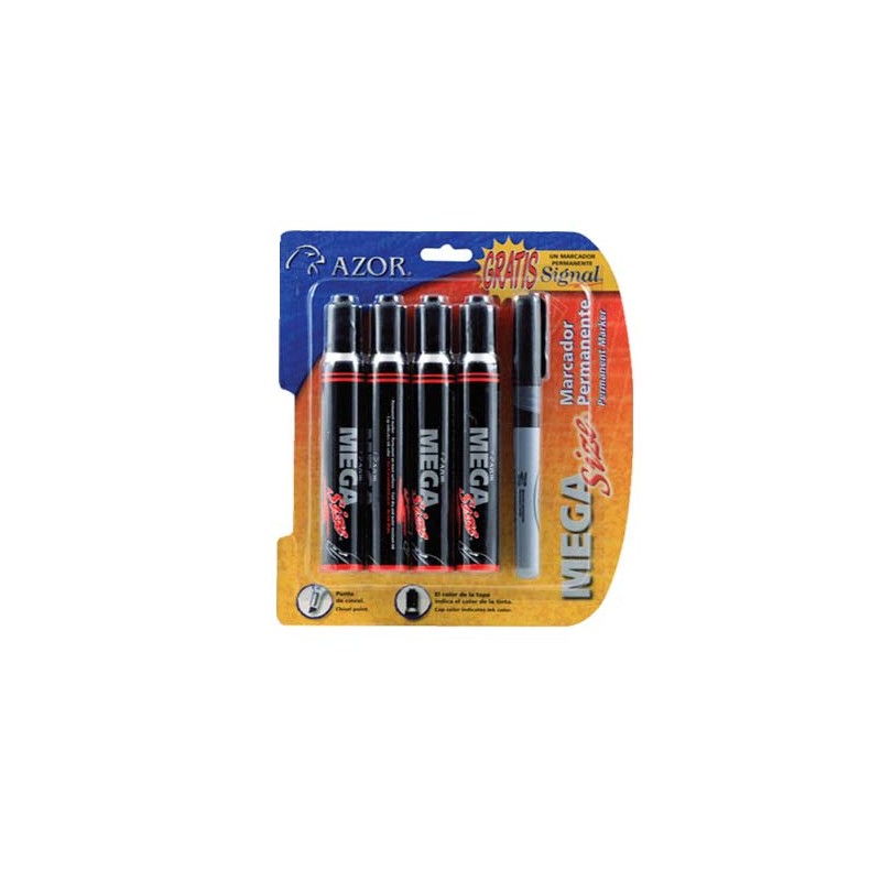 MARCADOR PERMANENTE MEGA SIZE NG 4PZ