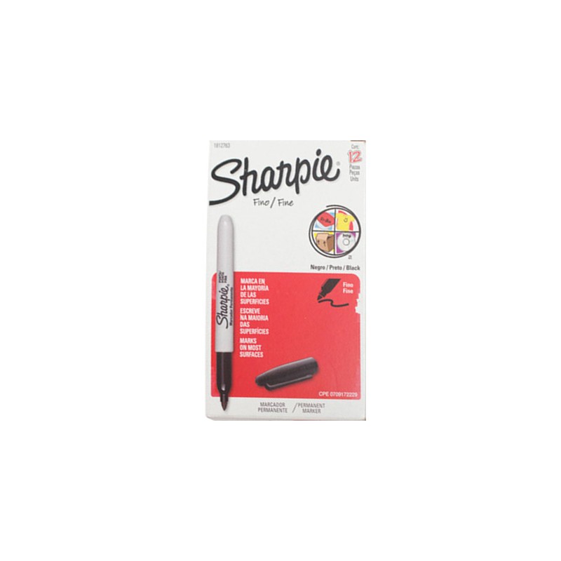 MARCADOR PERMANENTE PUNTO FINO SHARPIE 12PZ