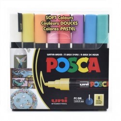 MARCADOR PUNTA BALA 8PZ PASTEL