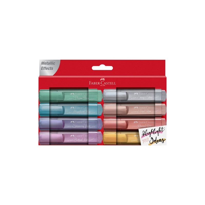 MARCADOR TEXTLINE COLORES METALICOS 8PZ
