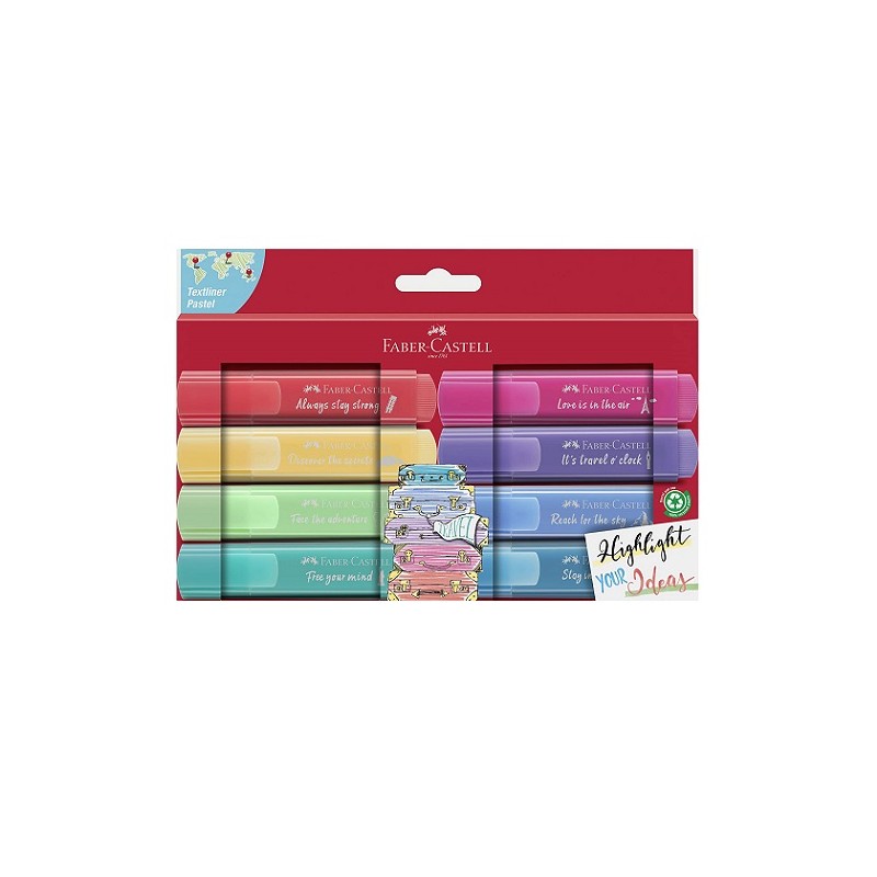 MARCADOR TEXTLINER COLORES PASTEL 8PZ