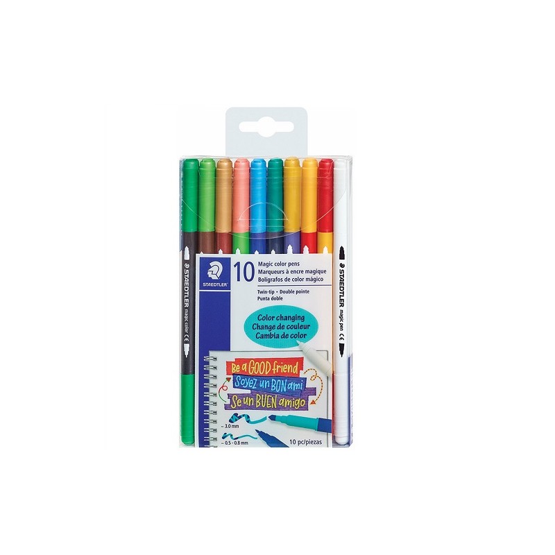 MARCADORES DOBLE PUNTA 10 PZAS