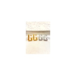 Arracada Geometrica Lisa Acero