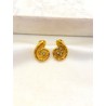 Arete Caracol Mini Zirconias Acero