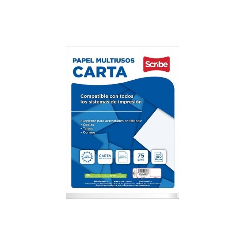 PAPEL BOND CARTA CLASICO 100H