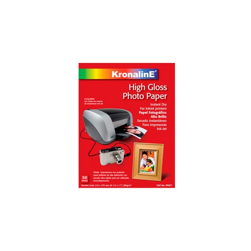 PAPEL FOTOG A.BRILLO 21.6X28CM 50H