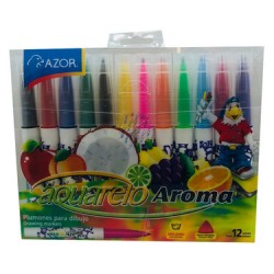 PLUMON AQUARELO TRIANGULAR C/12PZS