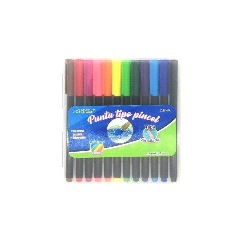 PLUMON TIPO PINCEL 12PZS