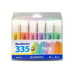 RESALTADOR PASTEL SURTIDO 6PZ