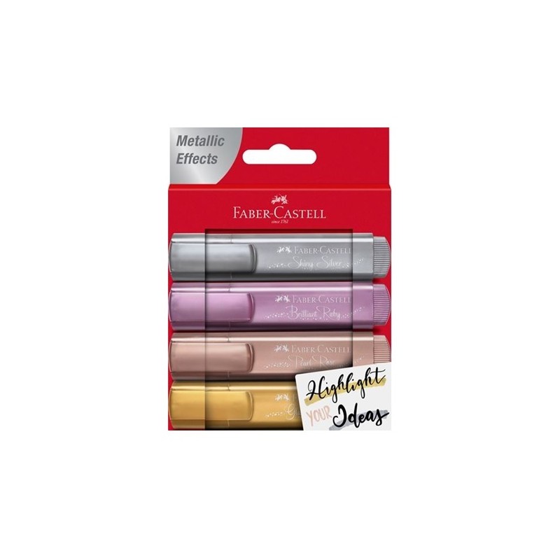 RESALTADOR TEXTILINER METALICO 46 ESTUCHE CON 4 PZAS