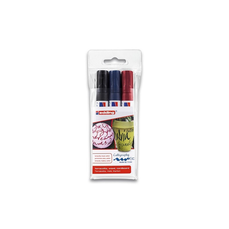 ROTULADOR P/CALIGRAFIA P.FLEXIBLE 1-5MM 3 COLORES