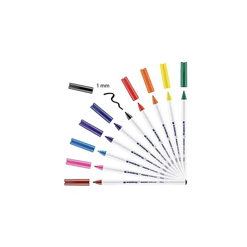 ROTULADOR TEXTIL P.FINO 1MM 10 COLORES