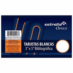 TARJETA BIBLIOGRAFICAS 3X5" 100PZ