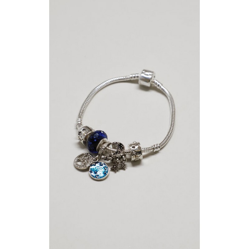 Pulsera Plateada Charms