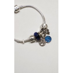 Pulsera Plateada Charms