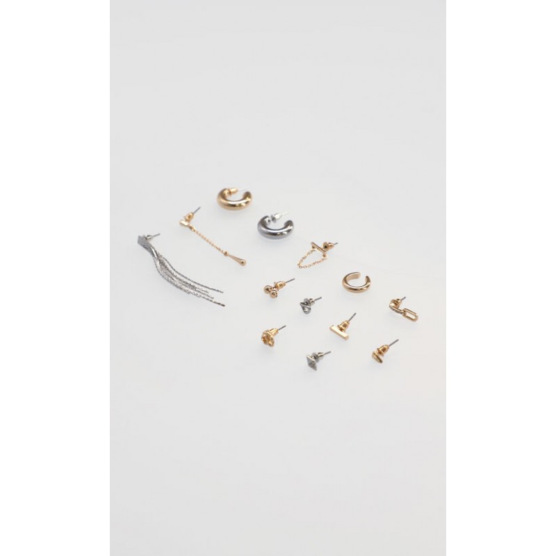 Set Aretes Plateados